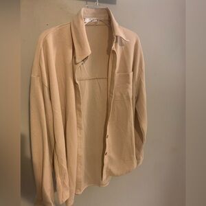 Beige Waffle Knit Jacket